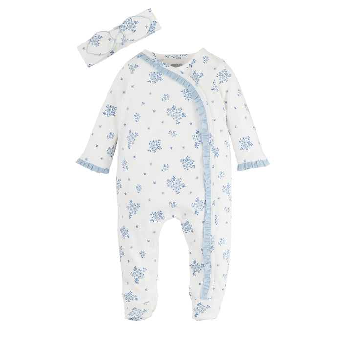Baby Girl`s Children`s Ditsy White Floral Sleeper