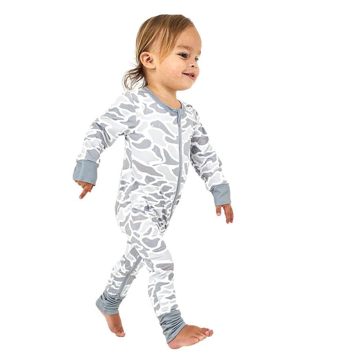 Infant White Camo Zip Up
