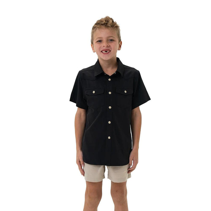 Youth Black Western Performance Shirt