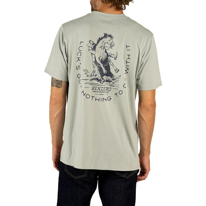 Men's Big Sky Blue No Luck Tee Shirt