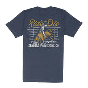 Men's Navy Ride Or Die Tee Shirt