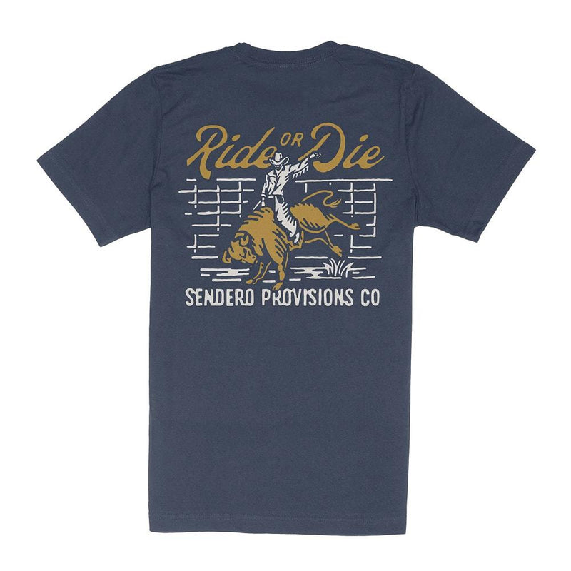 Men's Navy Ride Or Die Tee Shirt