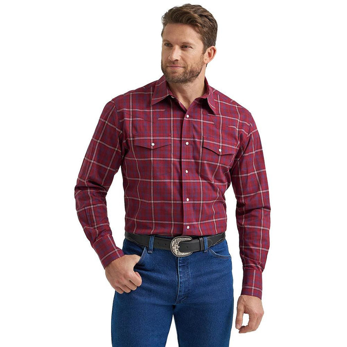 Men's Burgundy Wrinkle Resist Shirt