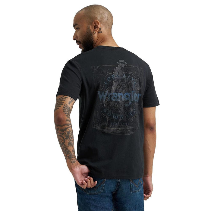 Men's Cowboy Black Graphic Tee Shirt