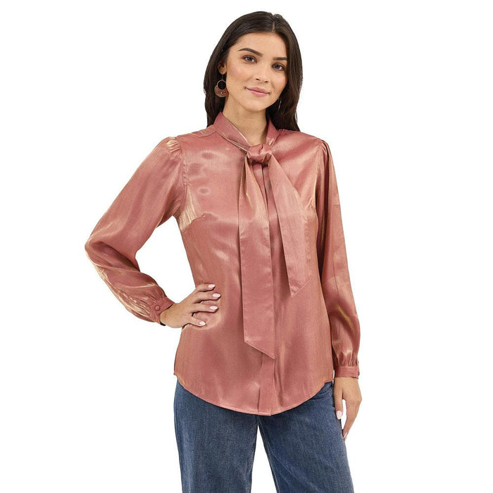 Women's Rose Gold Metallic Blouse