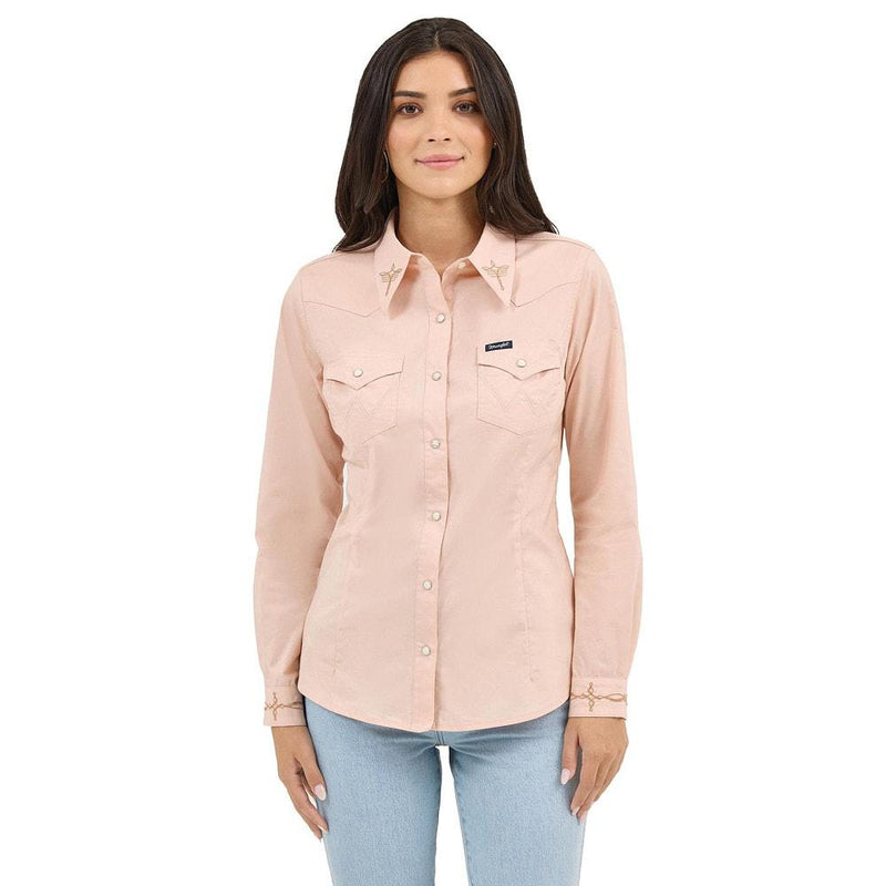 Women's Pink Western Snap Shirt