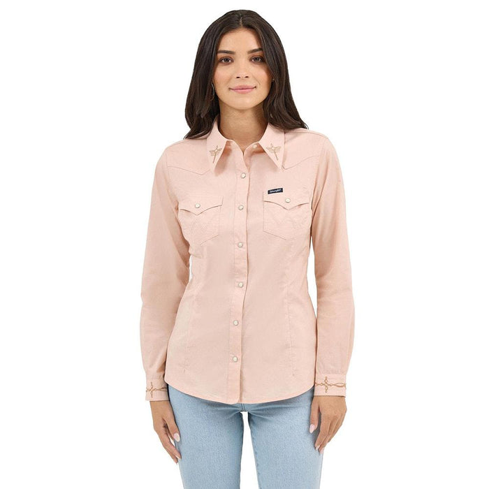 Women's Pink Western Snap Shirt