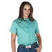 Women's Nautical Blue Short Sleeve Shirt