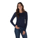 Women's Navy Equestrian Long Sleeve Tech Tee Shirt