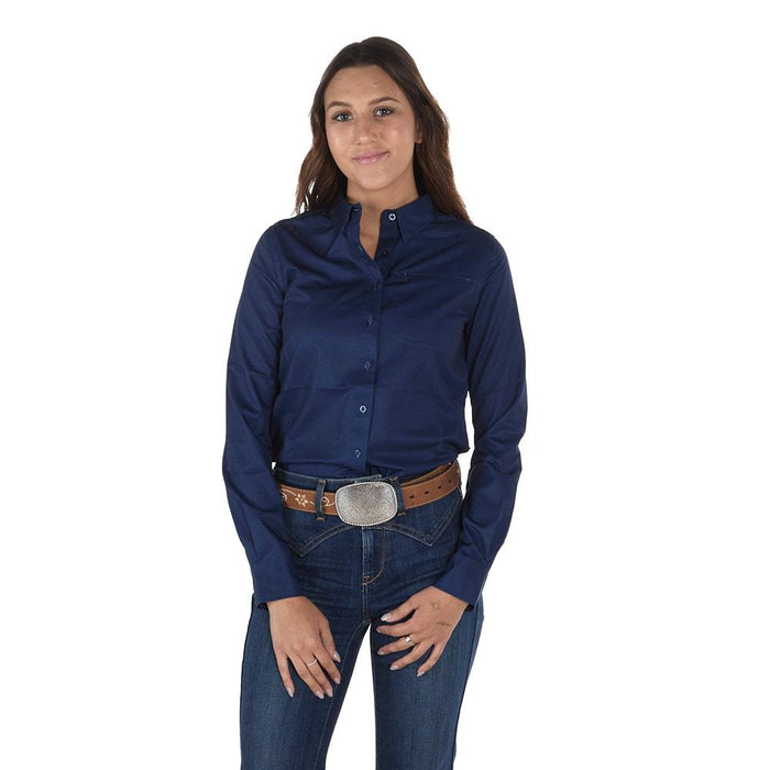 Women's Navy Long Sleeve Shirt