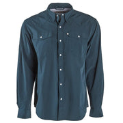 Men's Navy Long Sleeve Snap Shirt