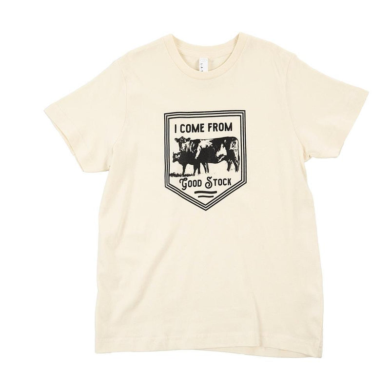 Boy's I Come From Good Stock Natural Tee Shirt