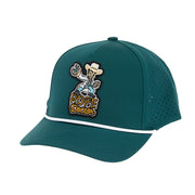Teal Green Perforated Snapback Cap