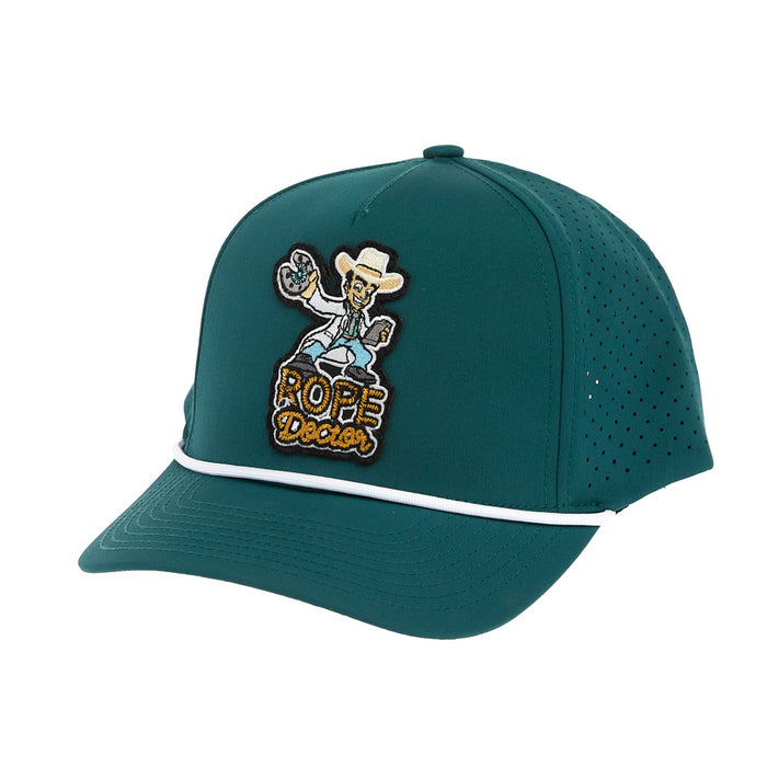 Teal Green Perforated Snapback Cap
