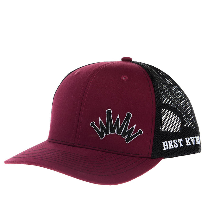 Dark RedLogo Cap with Black Crown