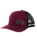 Dark RedLogo Cap with Black Crown