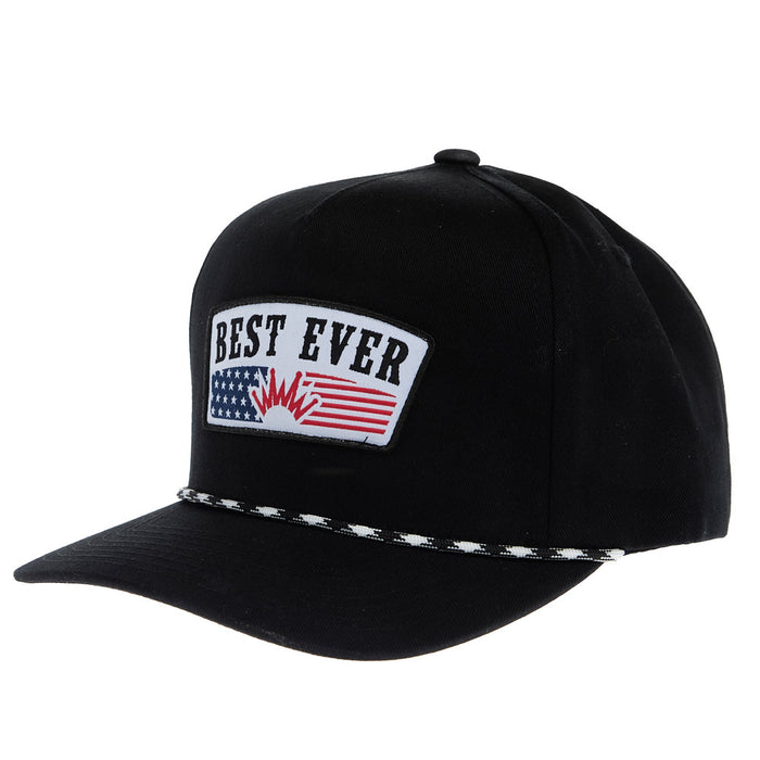 Black Logo Patch Trucker Cap