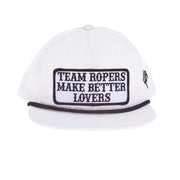 Team Ropers White & Black Cap