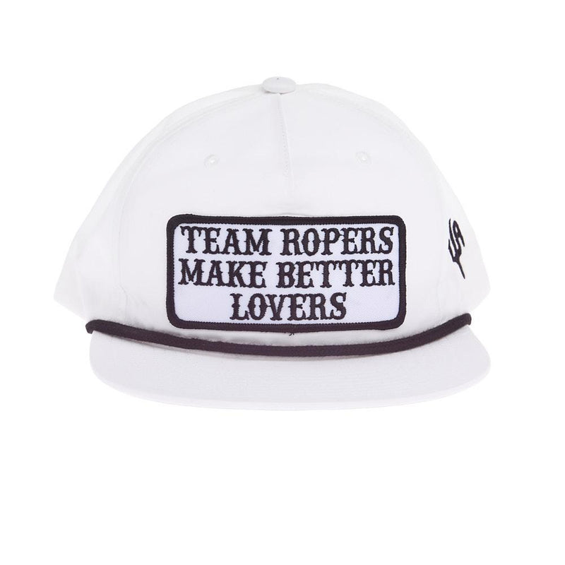 Team Ropers White & Black Cap