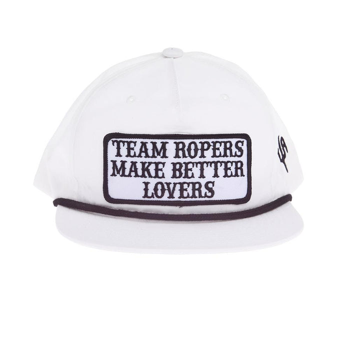 Team Ropers White & Black Cap