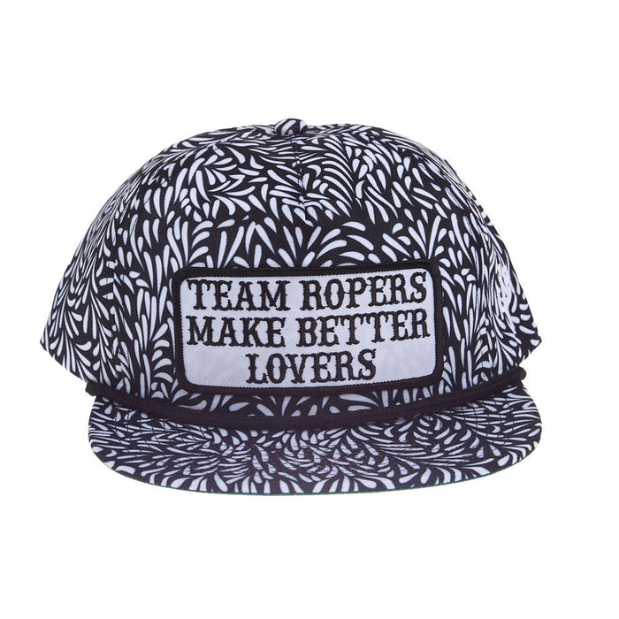 Team Ropers Black Leaf Cap
