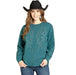 Women's Teal Boot Stitch Sweatshirt