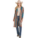Women's Teal Aztec Duster