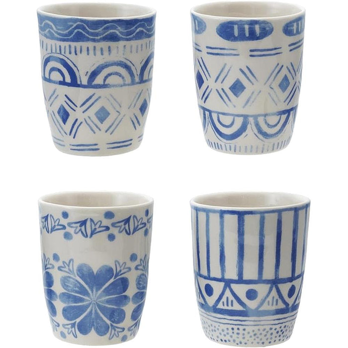 Assorted Blue/White Tile Pattern Cup