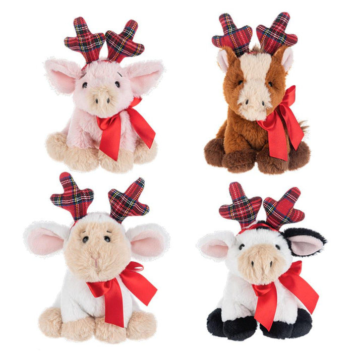 Reindeer Farm Friends Plush 4 Assorted