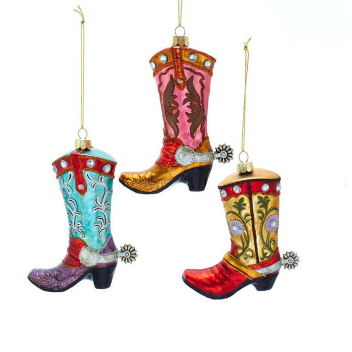 Noble GemCowboy Boot Ornament 3 Assorted