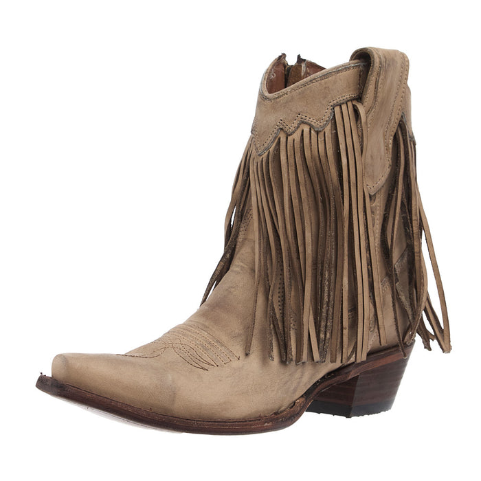 Women's Sand Fringe Ankle Booties