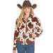 Women's Brown Cow Print Jacket