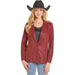 Women's Red Iridescent Blazer