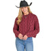 Women's Wine Wash Cable Knit Sweater