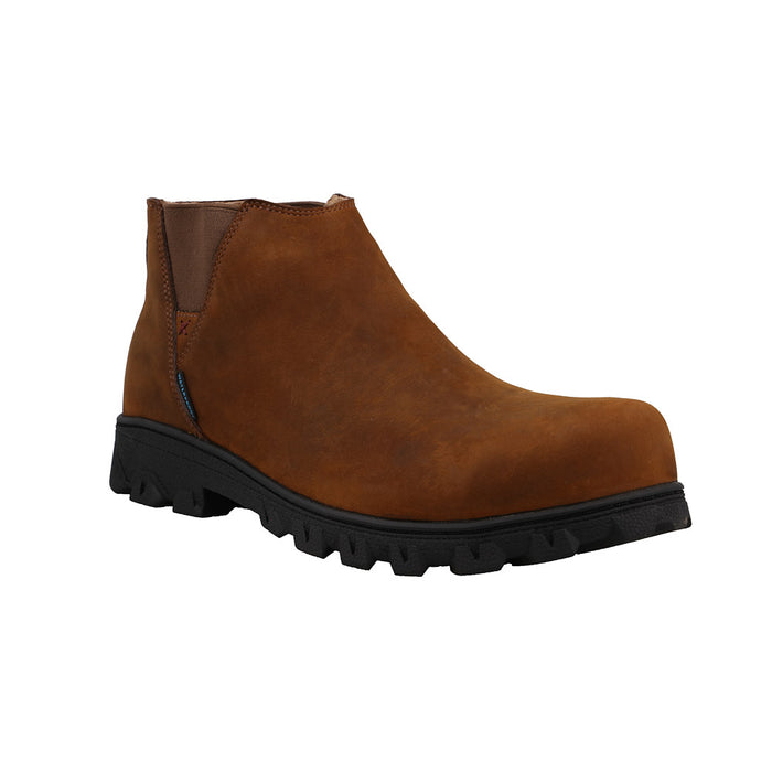 ドゥロワー Twisted X Men's Brown 6In H2O Nano Toe Chelsea Work Boot
