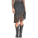 Women's Black Fringe Skirt