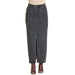 Women's Black Front Seam Maxi Skirt