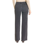 Women's Charcoal Front Seam Relaxed Flare Jeans
