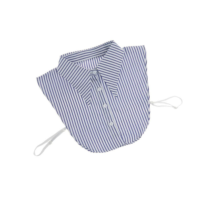 Women's Blue & White Corporate Collar