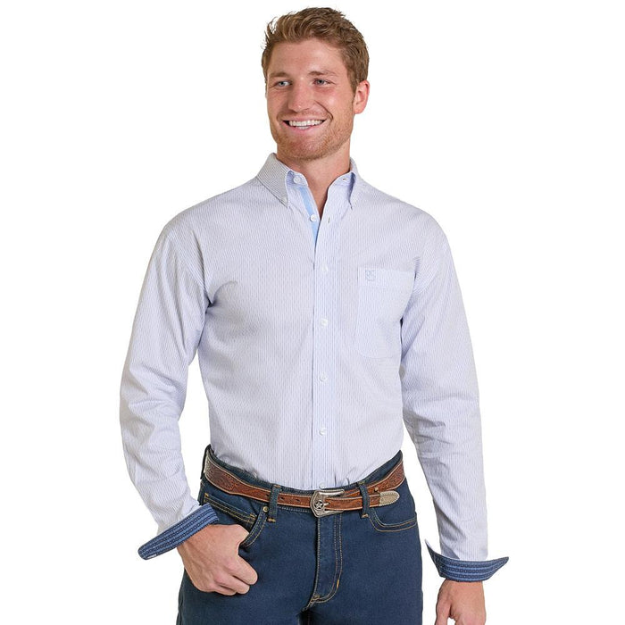 Men's Powder Blue Stripe Shirt