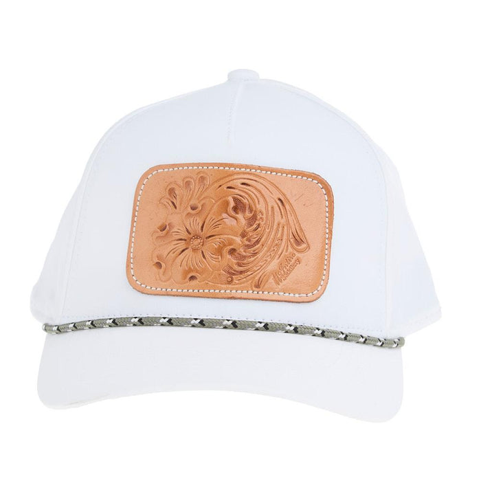 Natural Floral White & Olive Cap