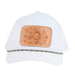 Natural Floral White & Olive Cap