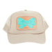 Turquoise Bow Cream Foam Cap