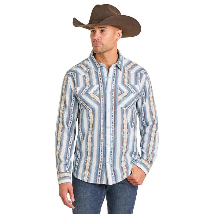 Men's Natural Aztec Stripe Shirt