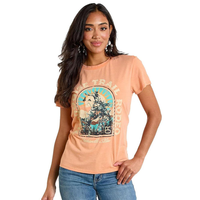 Women's Orange Graphic Tee Shirt