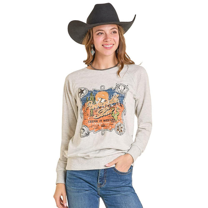 Women's Keep It Western Natural Sweatshirt