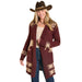 Women's Brown Western Cardigan