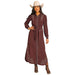 Women's Brown Embroidered Maxi Dress