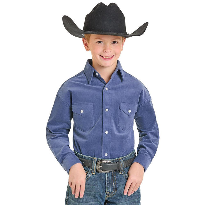 Boy's Indigo Corduroy Shirt