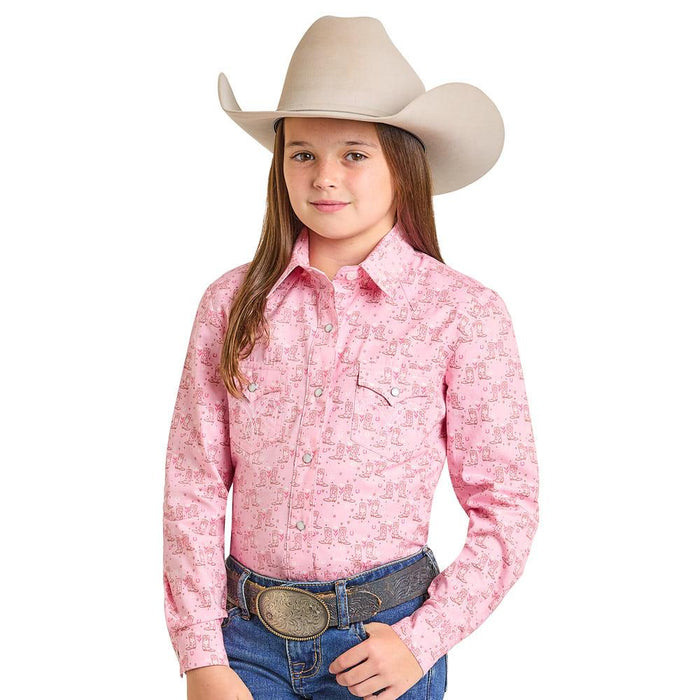 Girl's Pink Boot Shirt